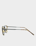 Eyeglasses with a tortoiseshell frame 
