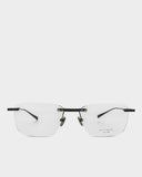 Pair of rimless eyeglasses