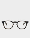 Pair of glasses with a tortoiseshell eyeglasses
